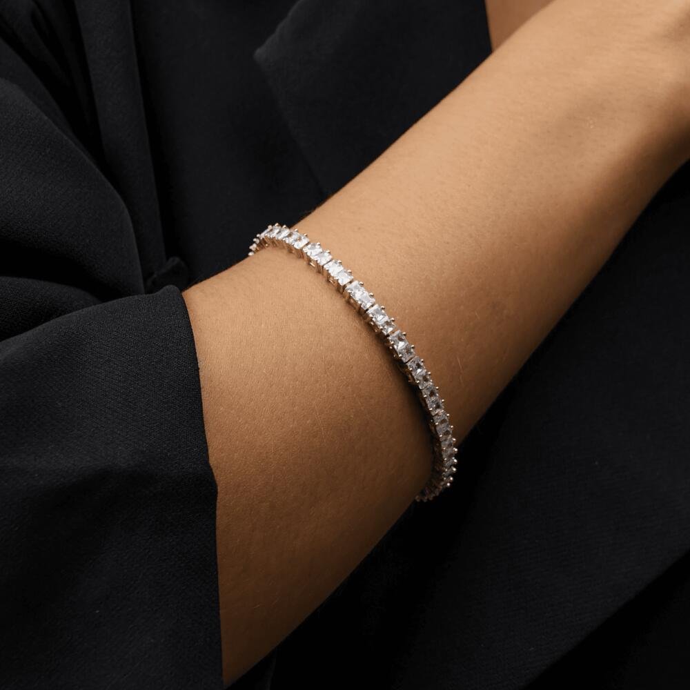 Pulseira Dourada Riviera em Zircônias Dourado 2