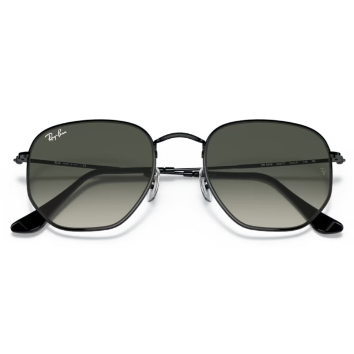 Oculos de Sol Ray-Ban Hexagonal Polido Preto RB3548 002/71 54 Preto 6