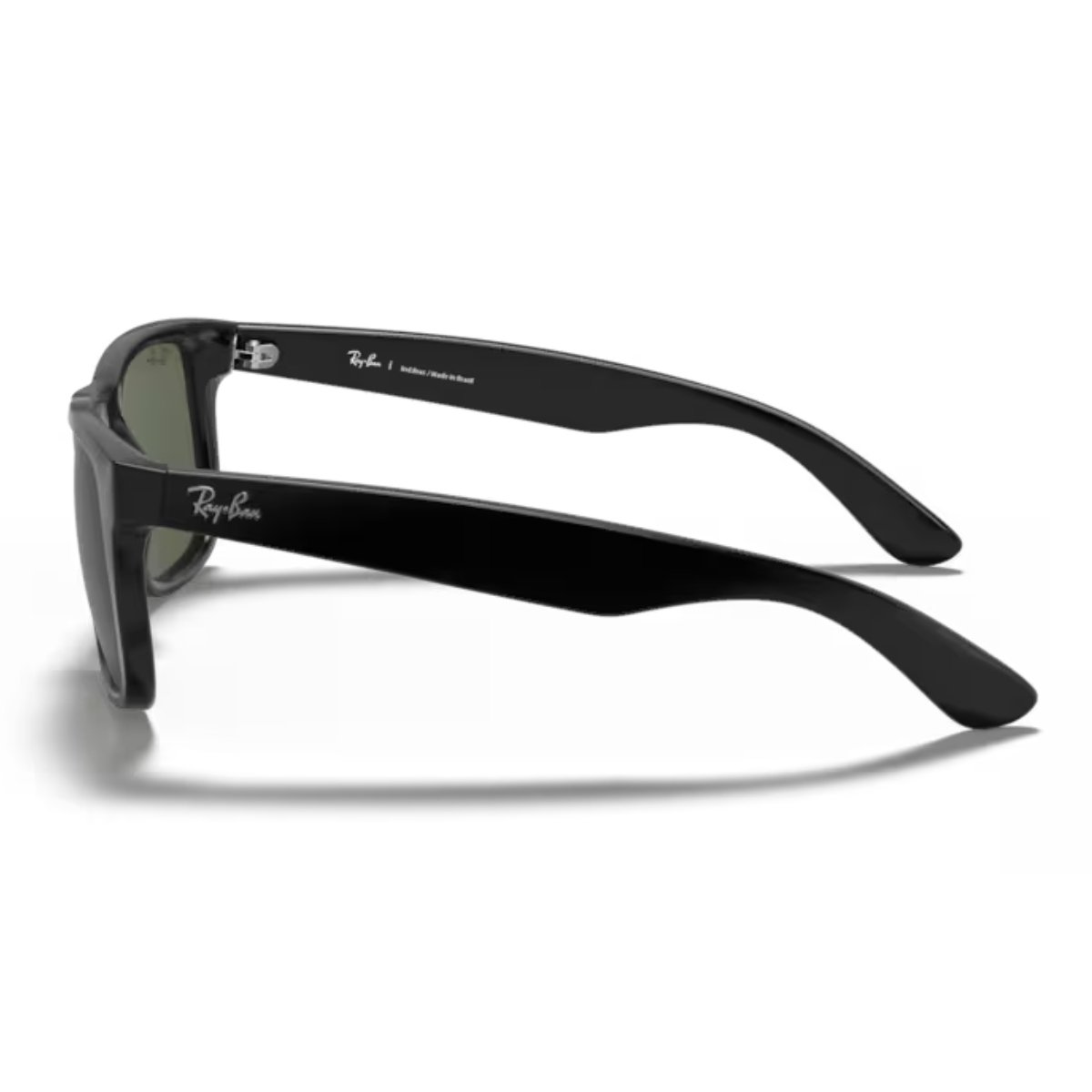 Oculos de Sol Ray-Ban Justin Classico Preto Emborrachado Lente Verde-escuro RB4165L 622/71 57 Preto 4