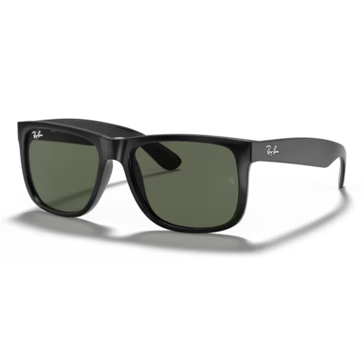 Oculos de Sol Ray-Ban Justin Classico Preto Emborrachado Lente Verde-escuro RB4165L 622/71 57 Preto 6