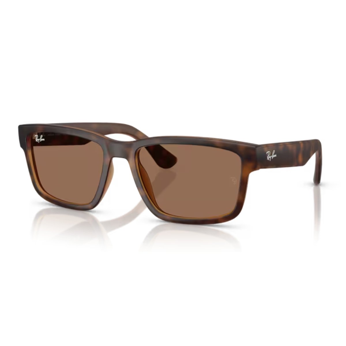 Oculos de Sol Ray-Ban Fosco Havana Masculino Retangular RB4438L65647358