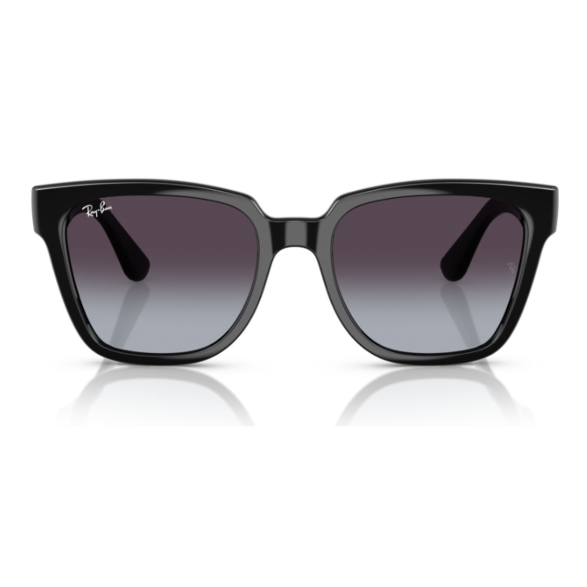 Oculos de Sol Ray-Ban Feminino Quadrado Lente Cinza Degrade RB4437L 601/8G Preto 2