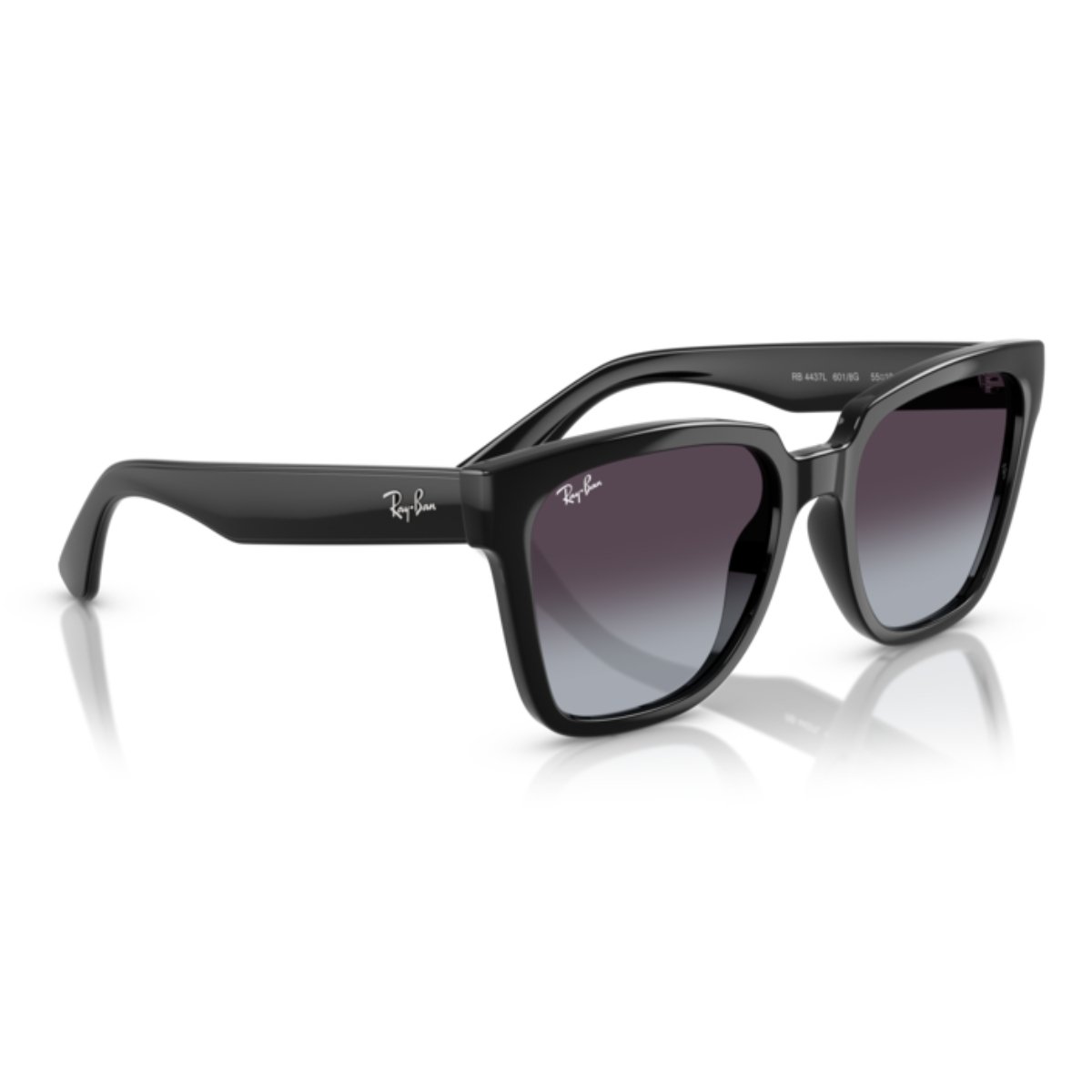 Oculos de Sol Ray-Ban Feminino Quadrado Lente Cinza Degrade RB4437L 601/8G Preto 3