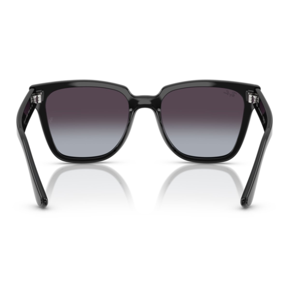 Oculos de Sol Ray-Ban Feminino Quadrado Lente Cinza Degrade RB4437L 601/8G Preto 4