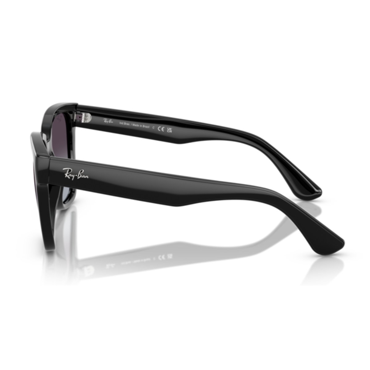 Oculos de Sol Ray-Ban Feminino Quadrado Lente Cinza Degrade RB4437L 601/8G Preto 5