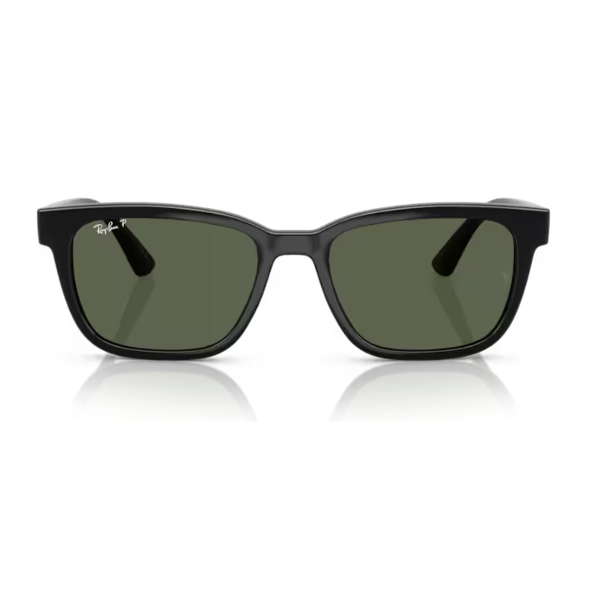 Oculos de Sol Ray-Ban Preto Polido Retangular Polarizado RB4448L Preto 2