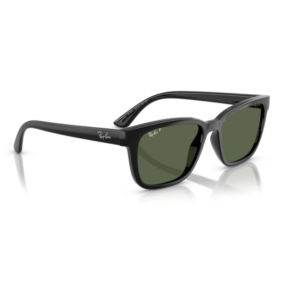 Oculos de Sol Ray-Ban Preto Polido Retangular Polarizado RB4448L Preto 3