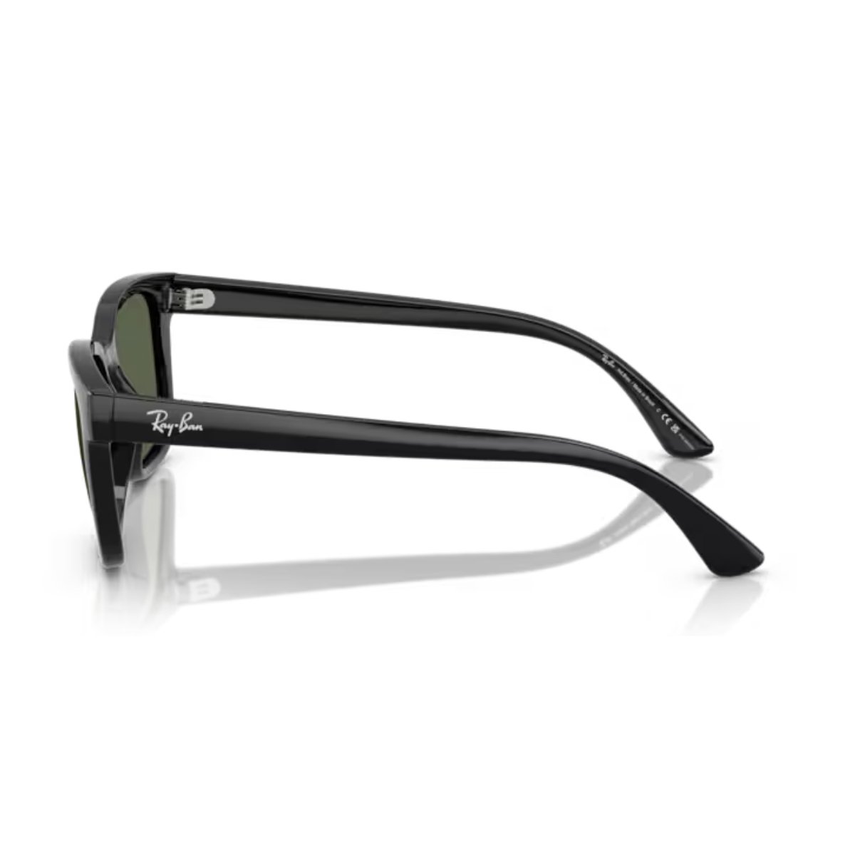 Oculos de Sol Ray-Ban Preto Polido Retangular Polarizado RB4448L Preto 5