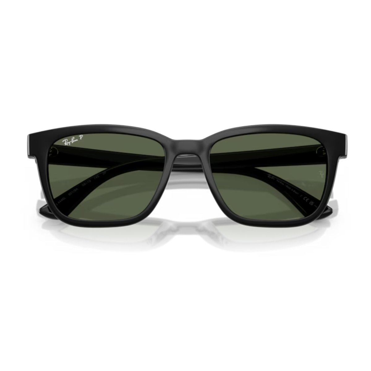 Oculos de Sol Ray-Ban Preto Polido Retangular Polarizado RB4448L Preto 6