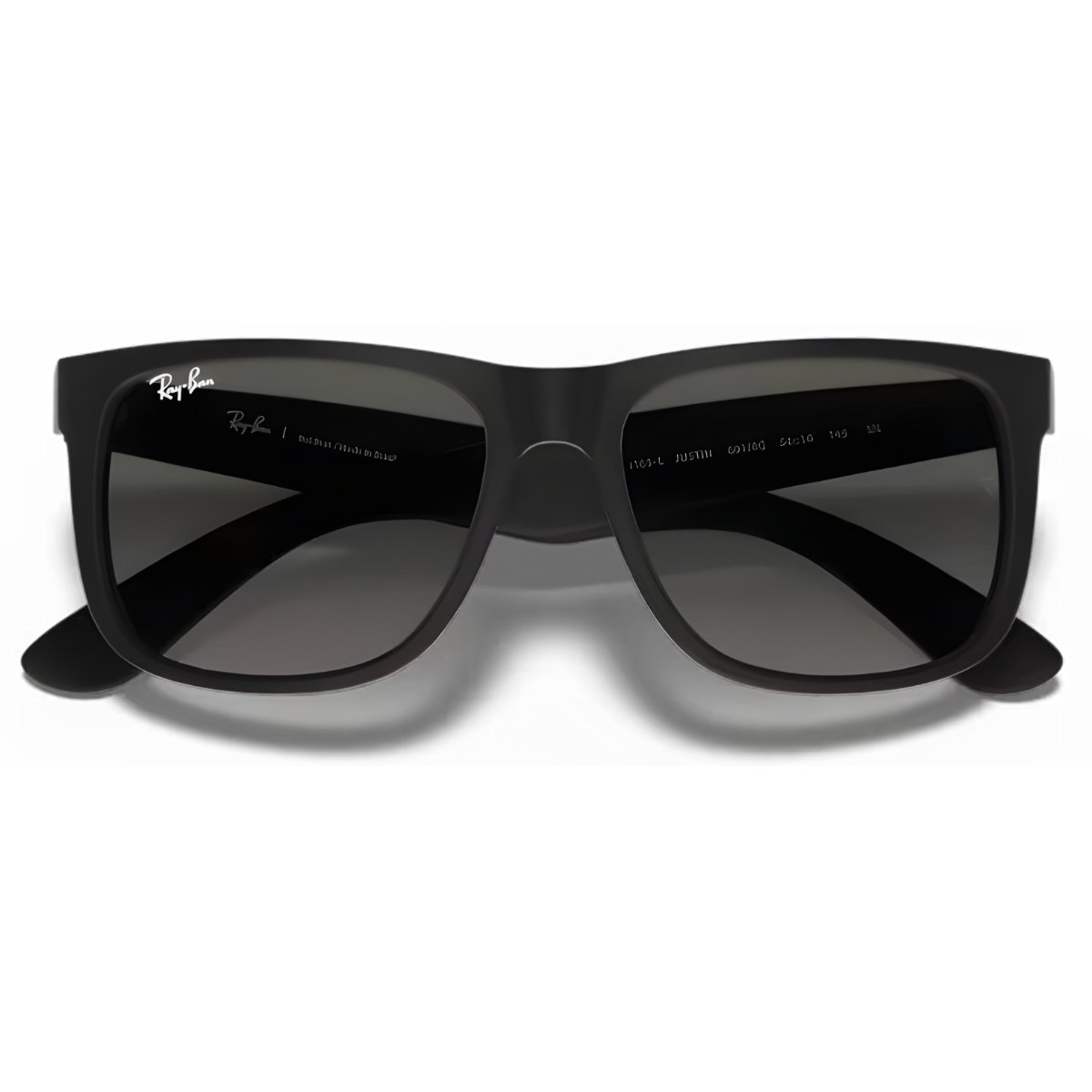 Oculos de Sol Ray-Ban Justin Preto Emborrachado Lente Cinza-escuro Degrade RB4165L 601/8G 57 Preto 6