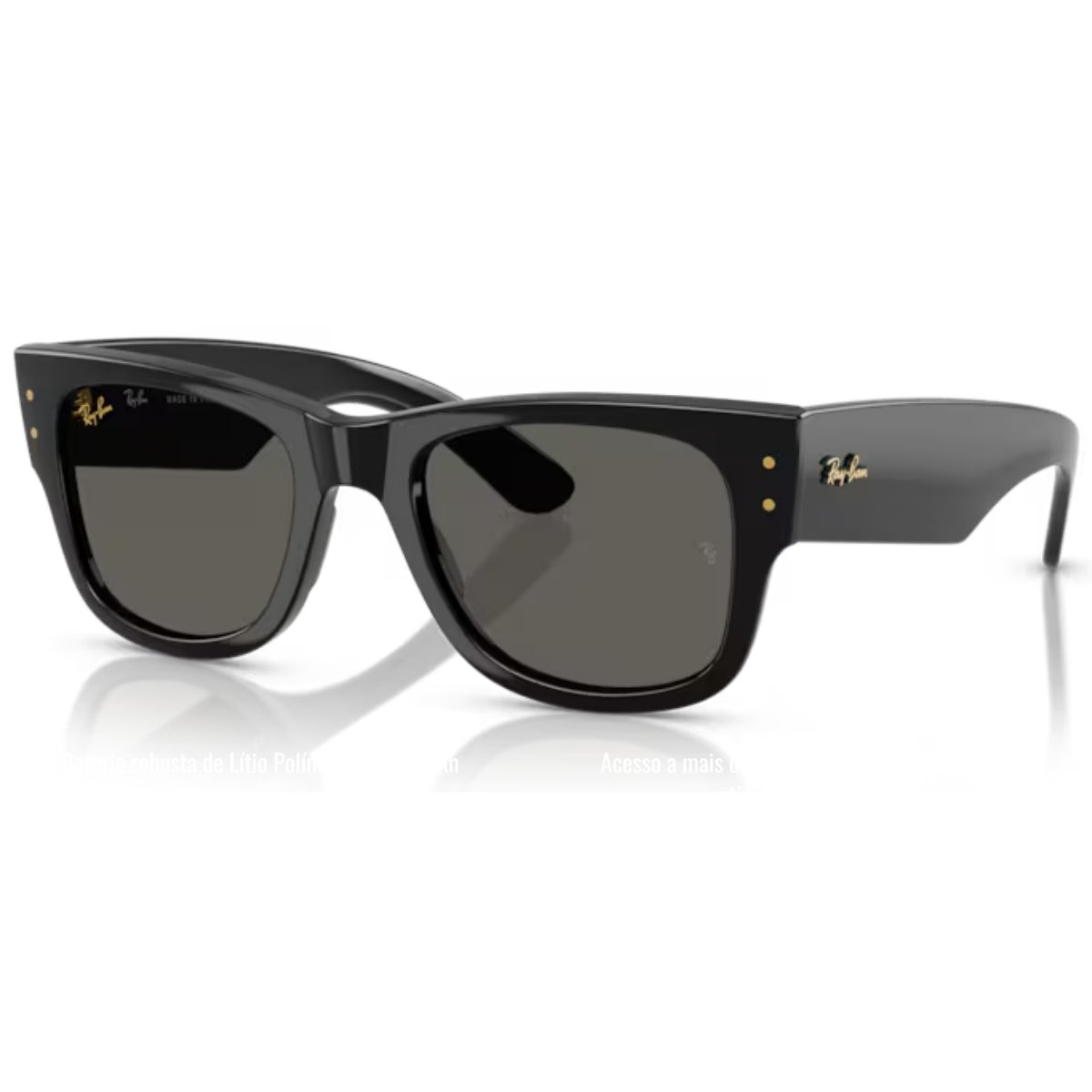 Oculos de Sol Ray-Ban Mega Wayfarer Blacked Out Collection Asap Rocky RB0840S 6826J5 51 Preto 1