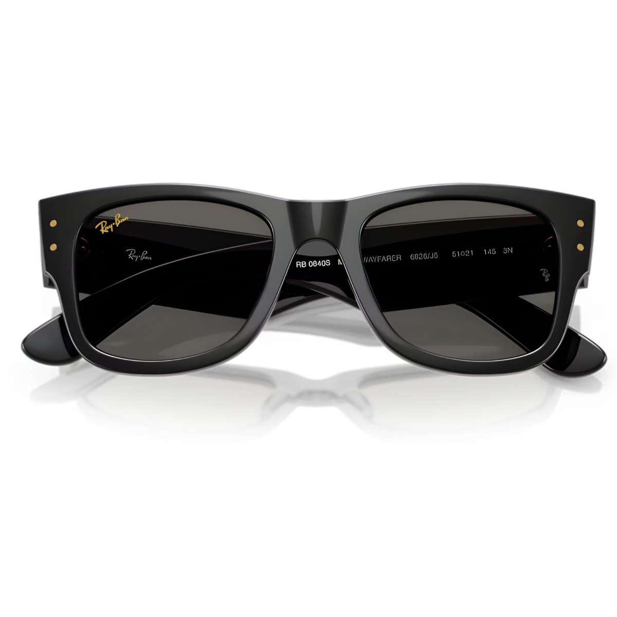 Oculos de Sol Ray-Ban Mega Wayfarer Blacked Out Collection Asap Rocky RB0840S 6826J5 51 Preto 6