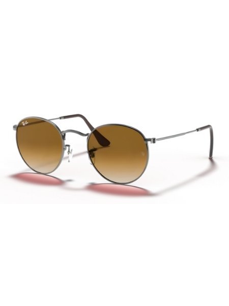 Oculos de Sol Ray-Ban Round Flat Lenses Polido Chumbo RB3447NL 004/51 53