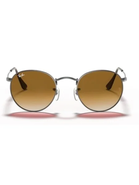 Oculos de Sol Ray-Ban Round Flat Lenses Polido Chumbo RB3447NL 004/51 53 Marrom 2