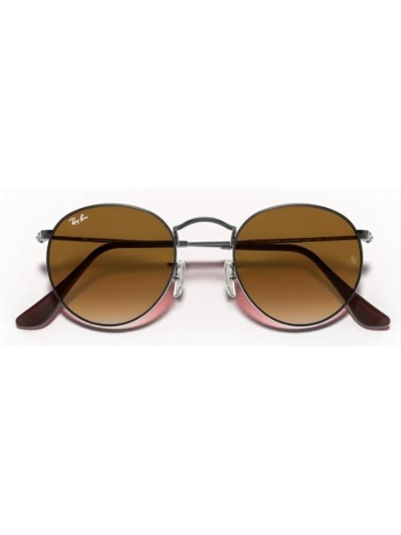 Oculos de Sol Ray-Ban Round Flat Lenses Polido Chumbo RB3447NL 004/51 53 Marrom 6