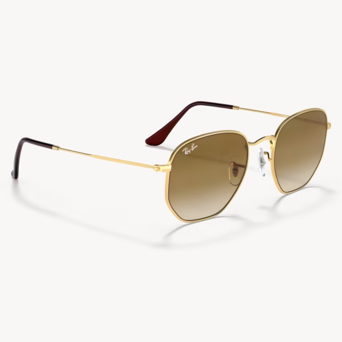 Oculos de Sol Ray-Ban Hexagonal Polido Dourado-arista RB3548 001/51 54 Dourado 3