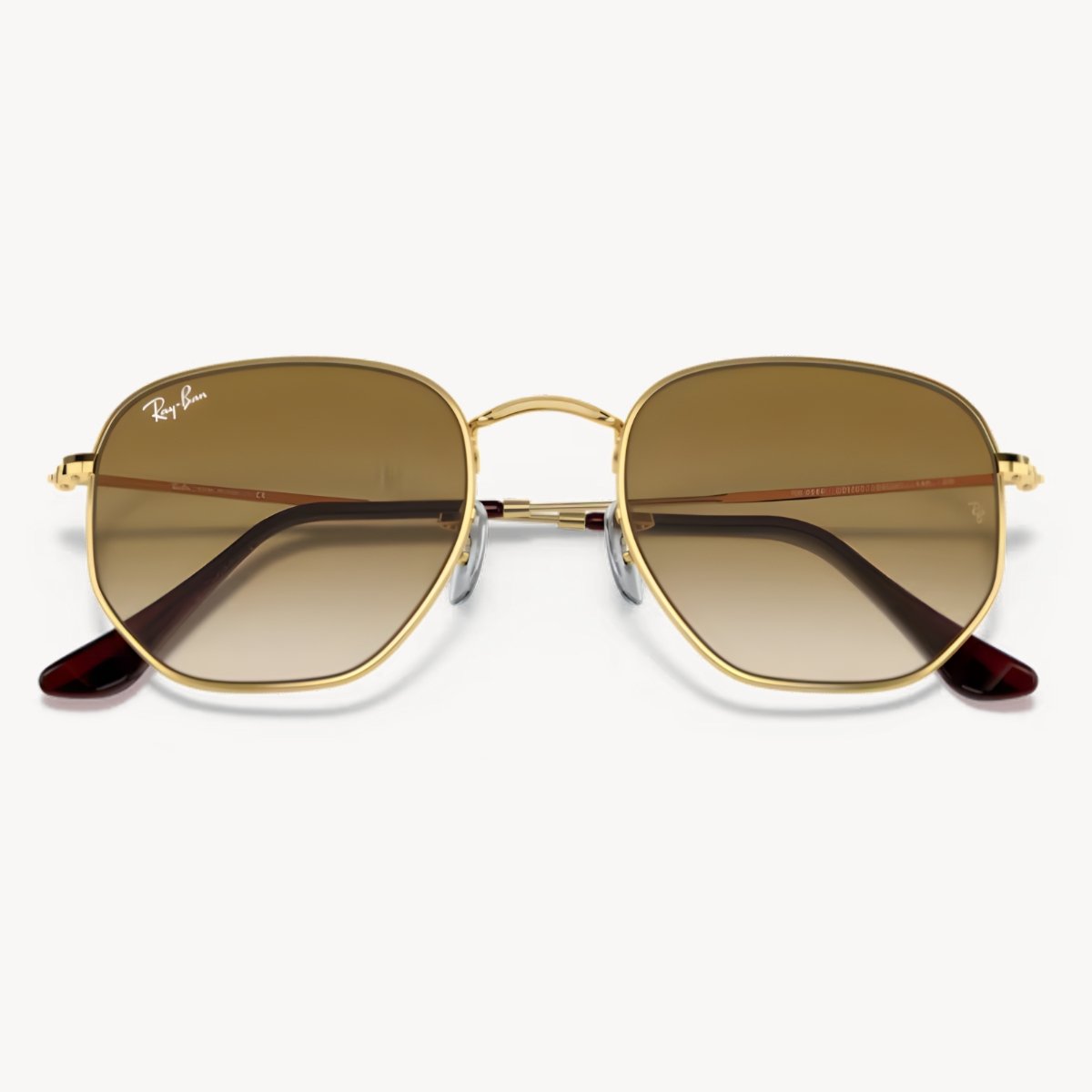 Oculos de Sol Ray-Ban Hexagonal Polido Dourado-arista RB3548 001/51 54 Dourado 6