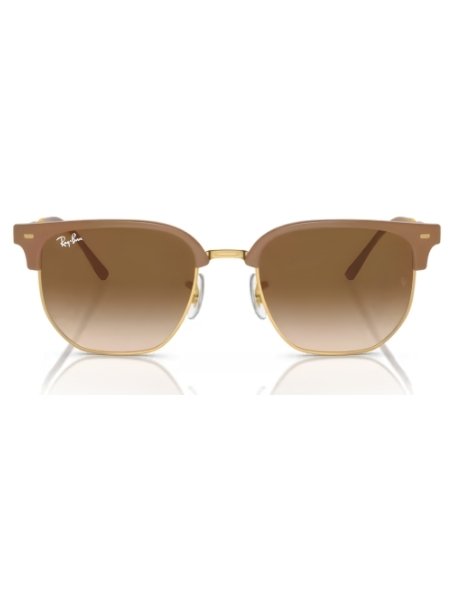 Oculos De Sol Ray-Ban New Clubmaster Polido Bege sobre Ouro RB4416 672151 53 Dourado 2