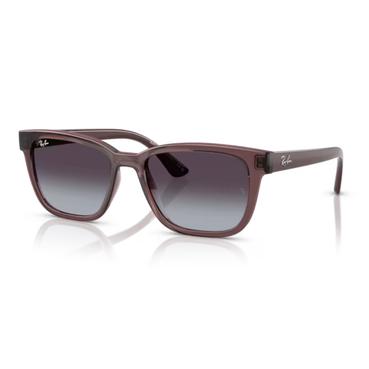 Oculos de Sol Ray-Ban Retangular Marrom Translucido Lentes Degrade RB4448L 67988G 56