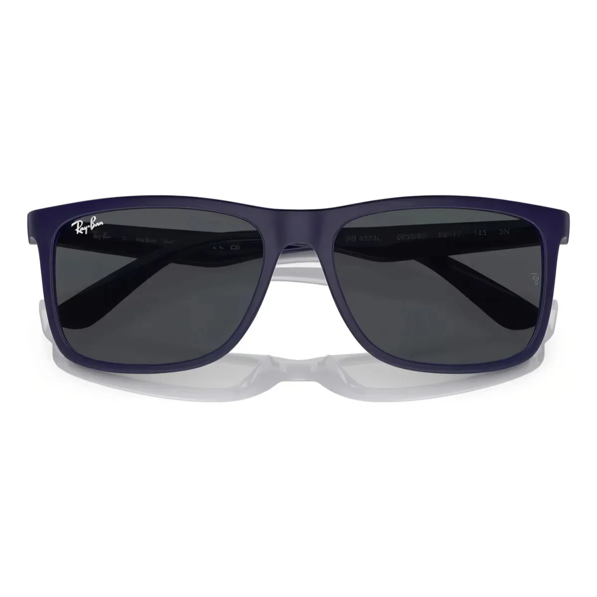 Oculos de Sol Ray-Ban Masculino Quadrado Fosco Azul RB4373L 66588758 Preto 5