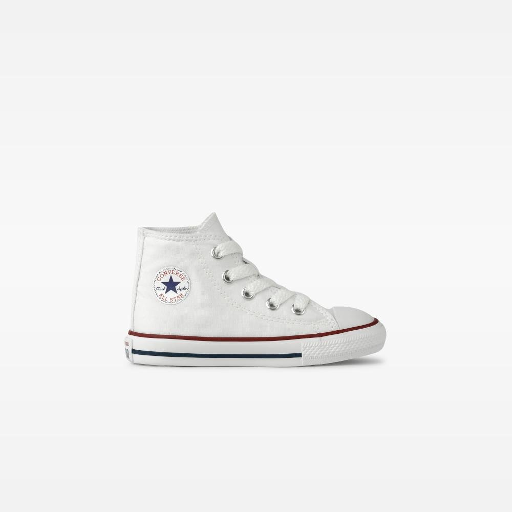 Tênis Infantil Chuck Taylor All Star Canvas Cano Alto Branco