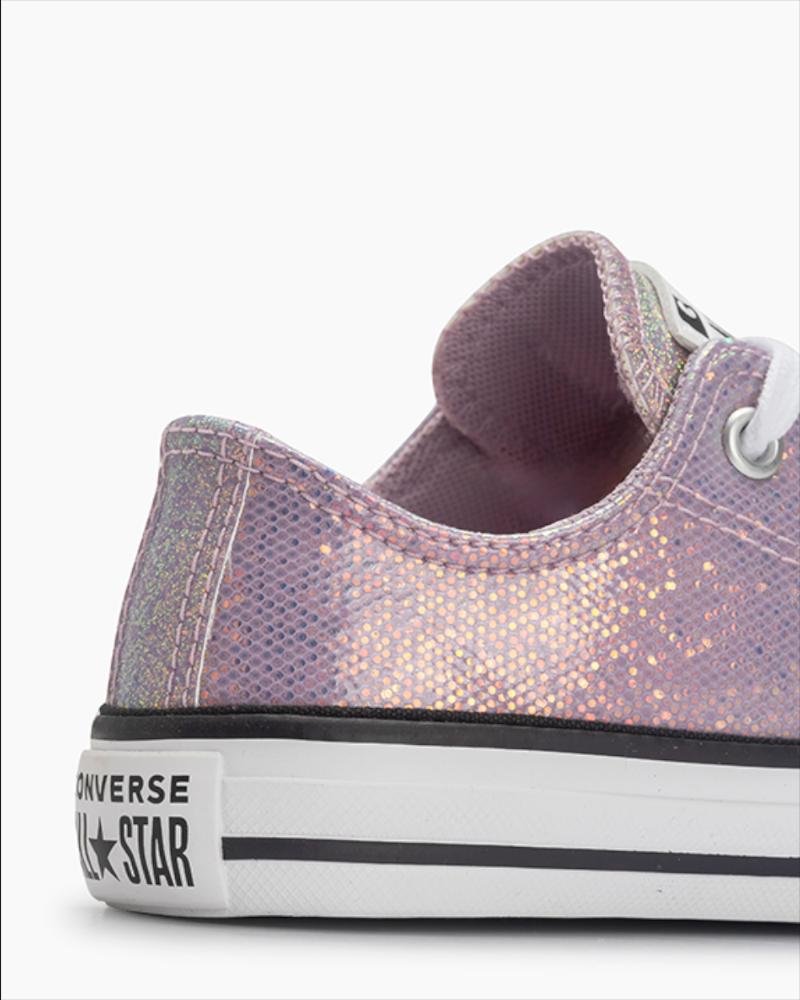 Tênis Juvenil Chuck Taylor All Star Holiday Disco Cano Baixo Roxo Lilas velho/Branco 2