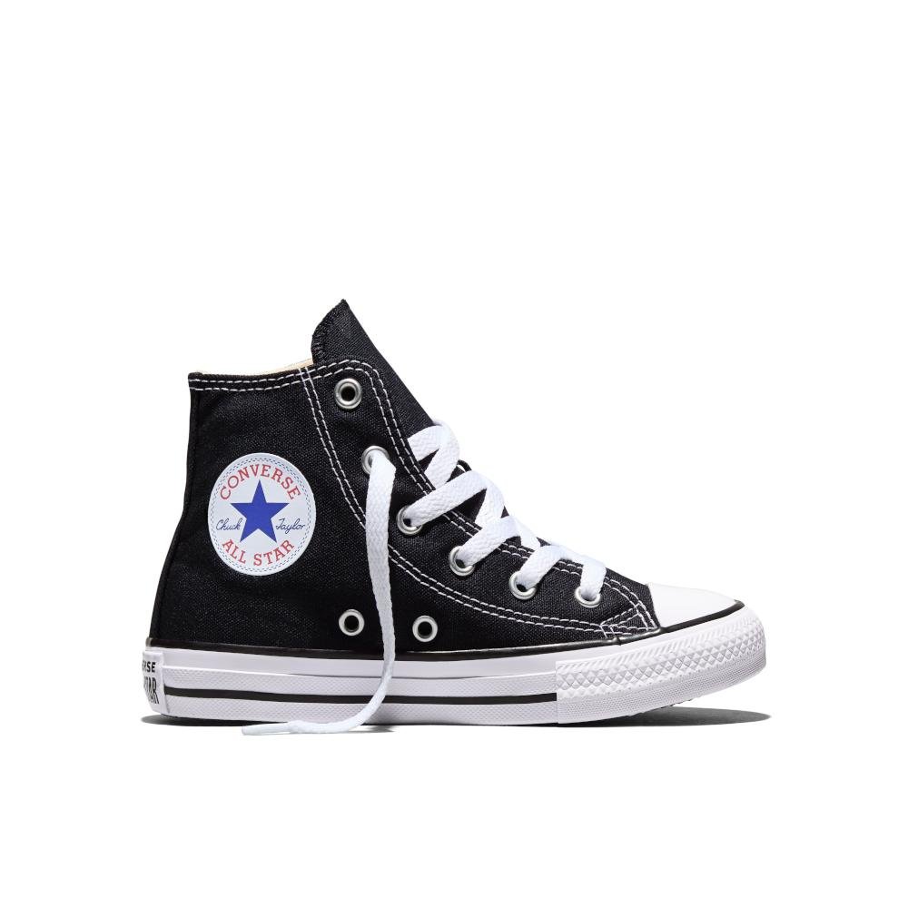Tênis Juvenil Chuck Taylor All Star Canvas Cano Alto Preto