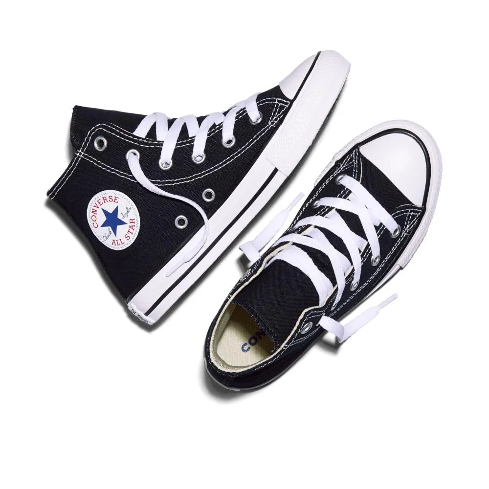 Tênis Juvenil Chuck Taylor All Star Canvas Cano Alto Preto Preto/Branco 2