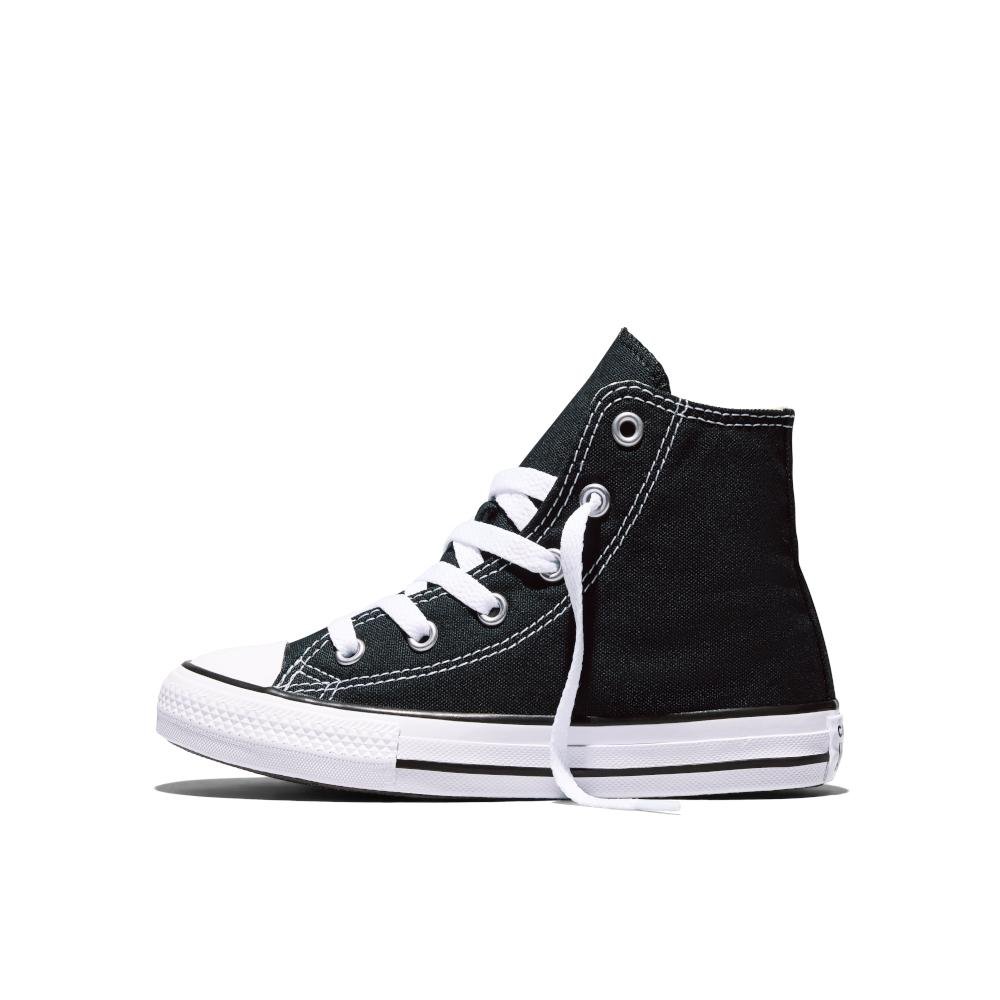 Tênis Juvenil Chuck Taylor All Star Canvas Cano Alto Preto Preto/Branco 6