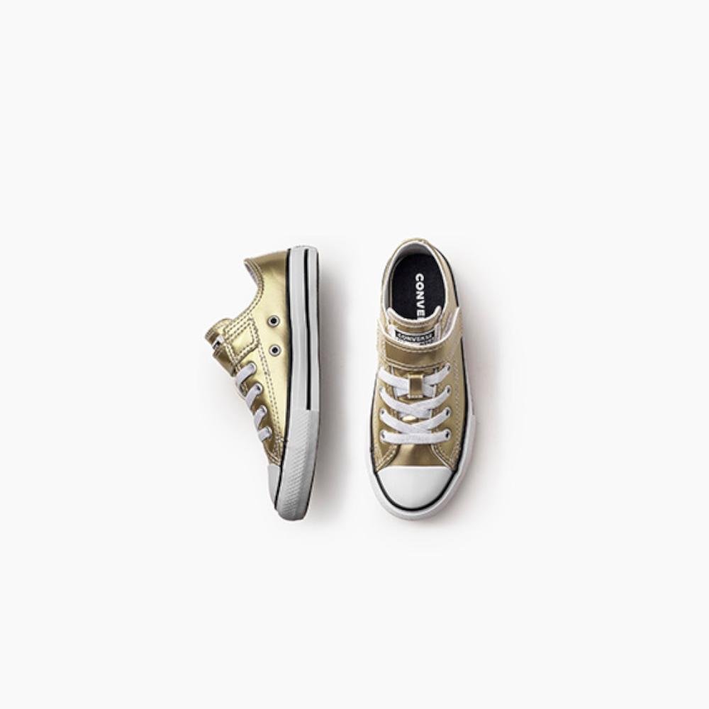 Tênis Juvenil Chuck Taylor All Star 1v Shine Dourado Ouro Claro/Branco 2