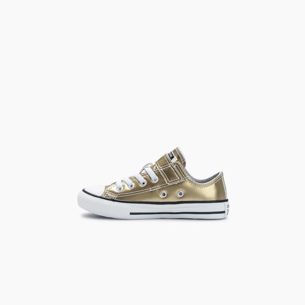 Tênis Juvenil Chuck Taylor All Star 1v Shine Dourado Ouro Claro/Branco 4