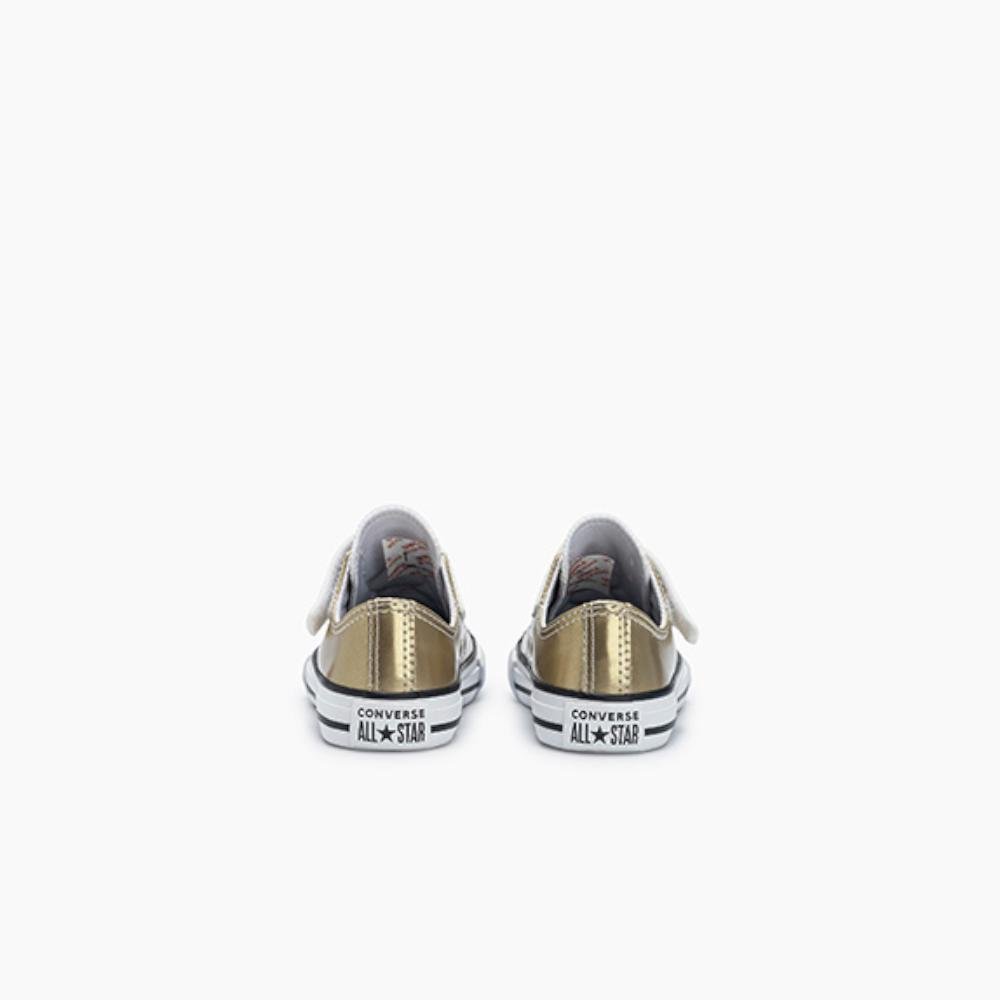 Tênis Juvenil Chuck Taylor All Star 1v Shine Dourado Ouro Claro/Branco 6