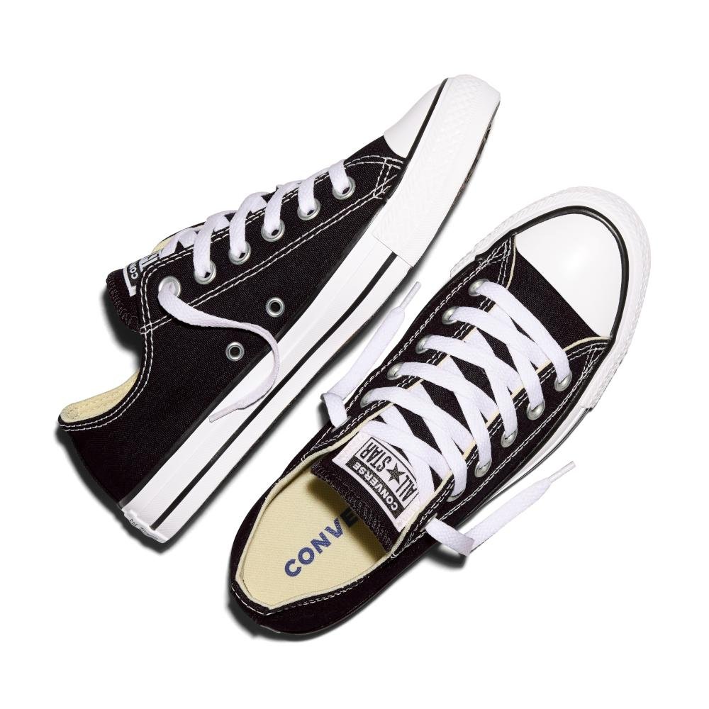Tênis Chuck Taylor All Star Cano Baixo Preto Preto/Branco 2