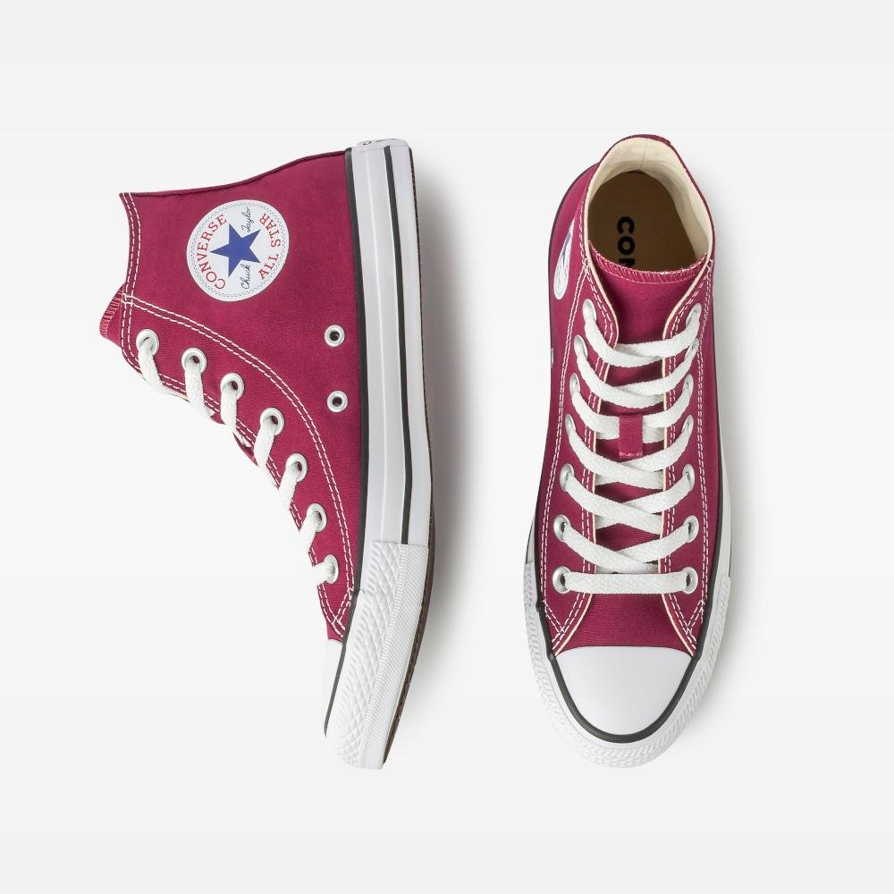 Tênis Chuck Taylor All Star Cano Alto Bordo Bordo/Branco 2