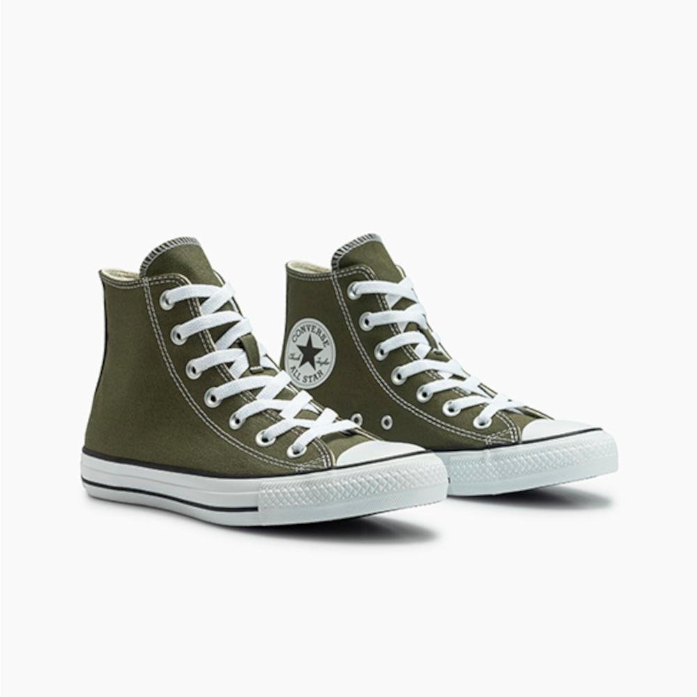Tênis Chuck Taylor All Star Seasonal Colors Cano Alto Verde Verde Oliva/Branco 4