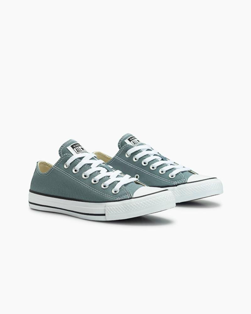 Tênis Chuck Taylor All Star Seasonal Colors Cano Baixo Verde Cinza Esverdeado/Branco 4