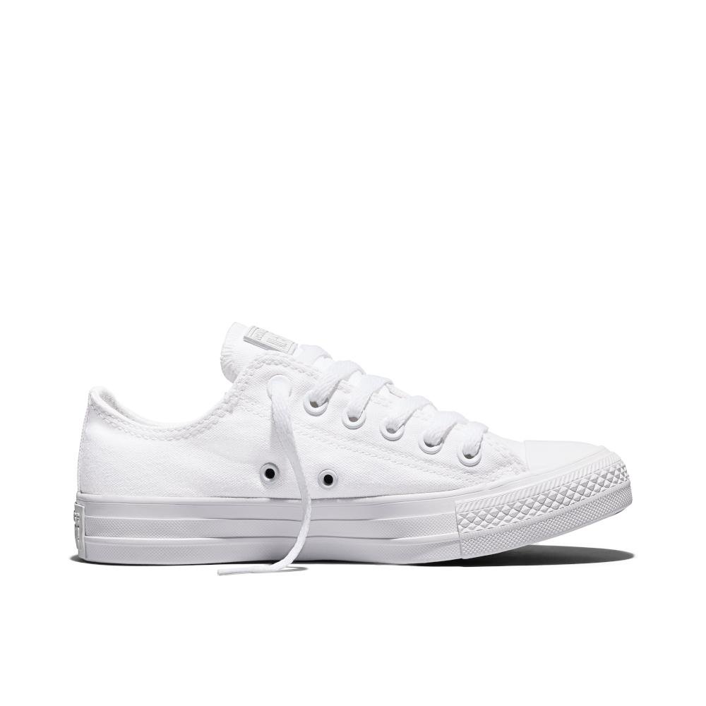 Tênis Chuck Taylor All Star Monochrome Canvas Cano Baixo Branco Branco 5