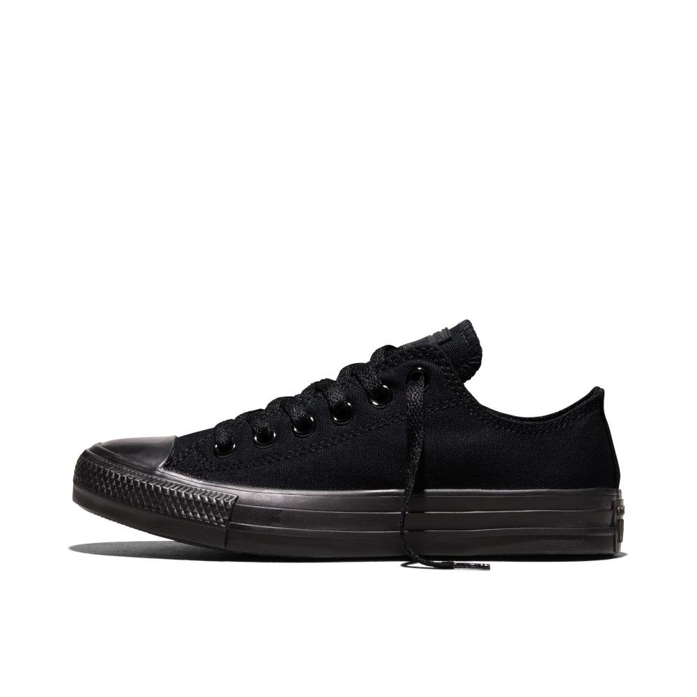 Tênis Chuck Taylor All Star Monochrome Canvas Cano Baixo Preto Preto 4