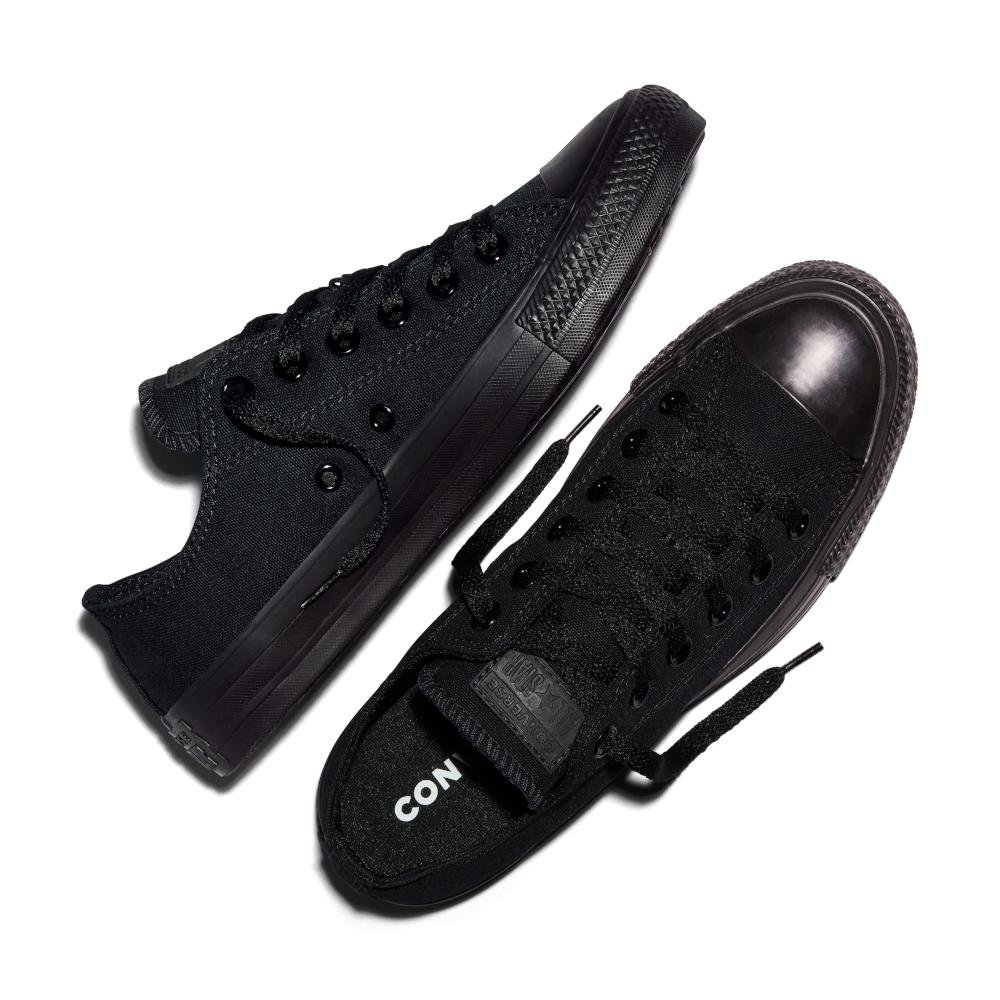 Tênis Chuck Taylor All Star Monochrome Canvas Cano Baixo Preto Preto 5