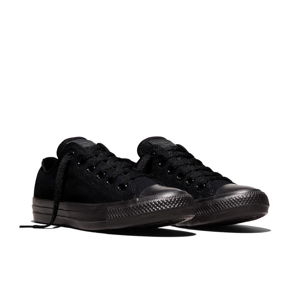 Tênis Chuck Taylor All Star Monochrome Canvas Cano Baixo Preto Preto 6