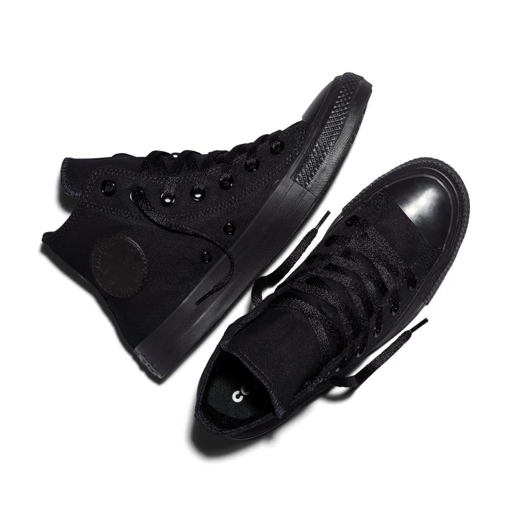 Tênis Chuck Taylor All Star Monochrome Canvas Cano Alto Preto Preto 2