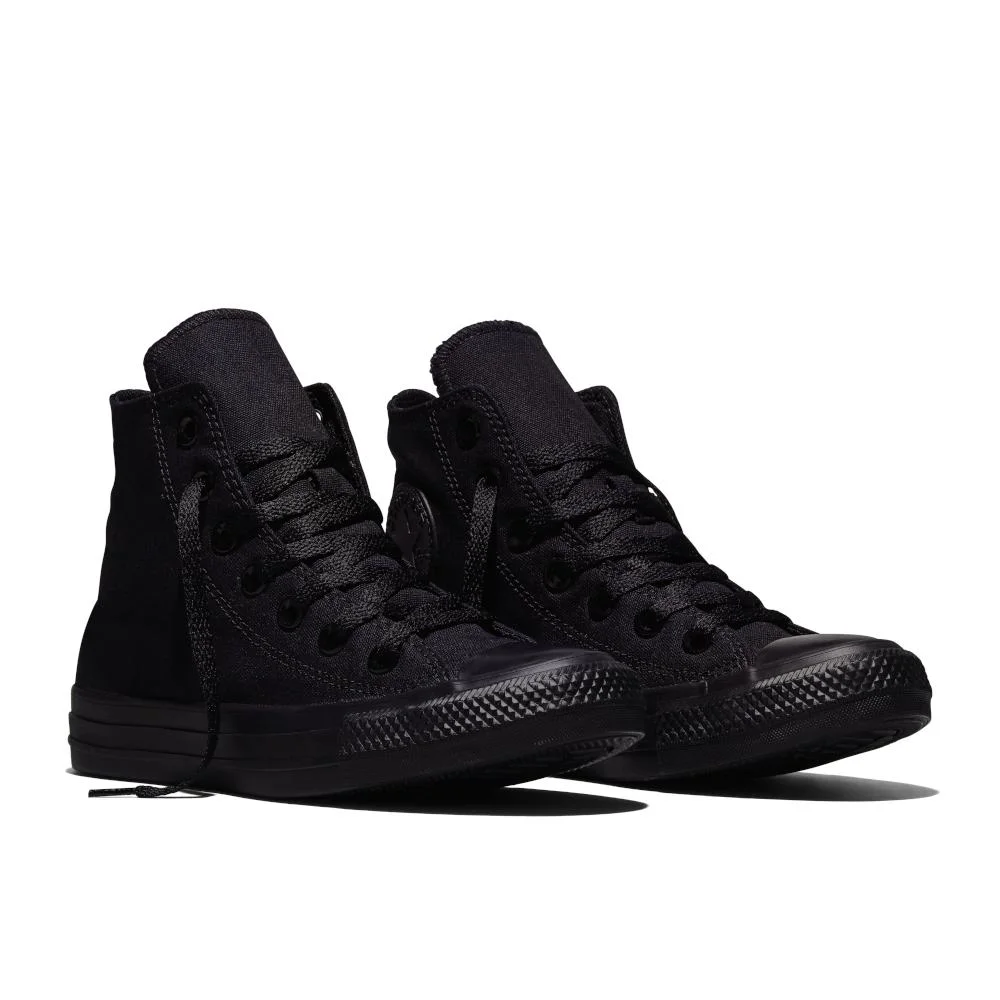 Tênis Chuck Taylor All Star Monochrome Canvas Cano Alto Preto Preto 5