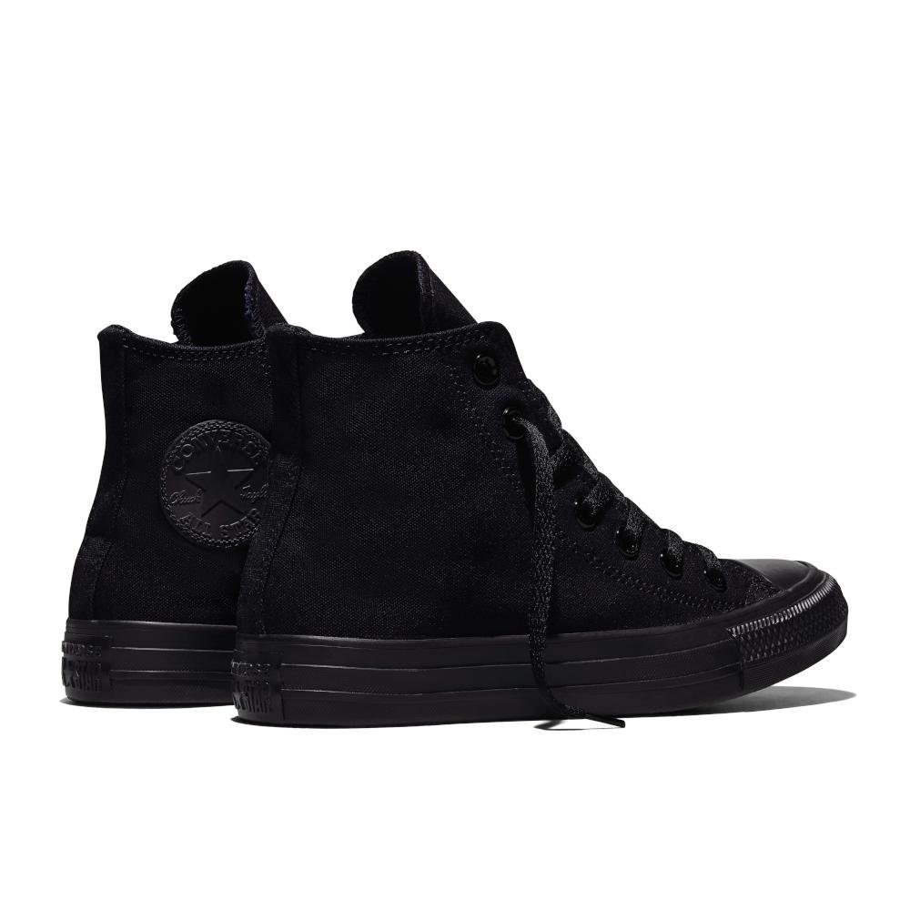 Tênis Chuck Taylor All Star Monochrome Canvas Cano Alto Preto Preto 7