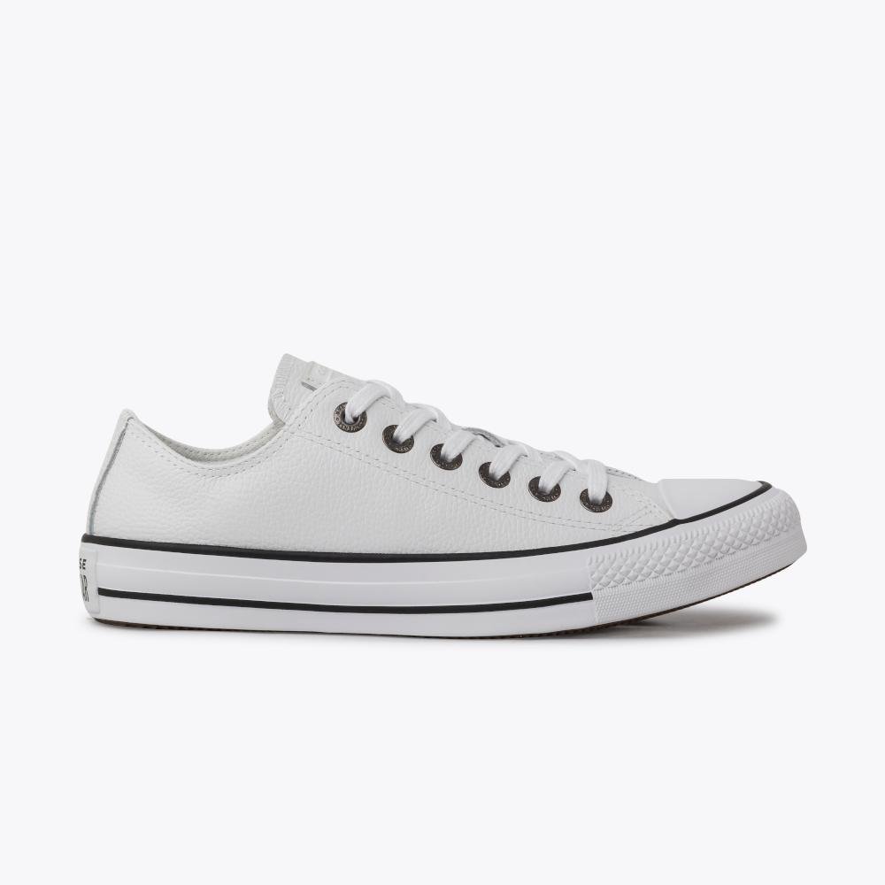 Tênis Chuck Taylor All Star Couro Cano Baixo Branco