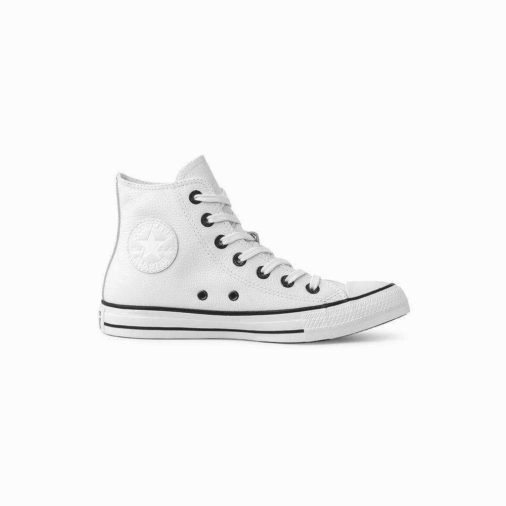 Tênis Chuck Taylor All Star Couro Cano Alto Branco