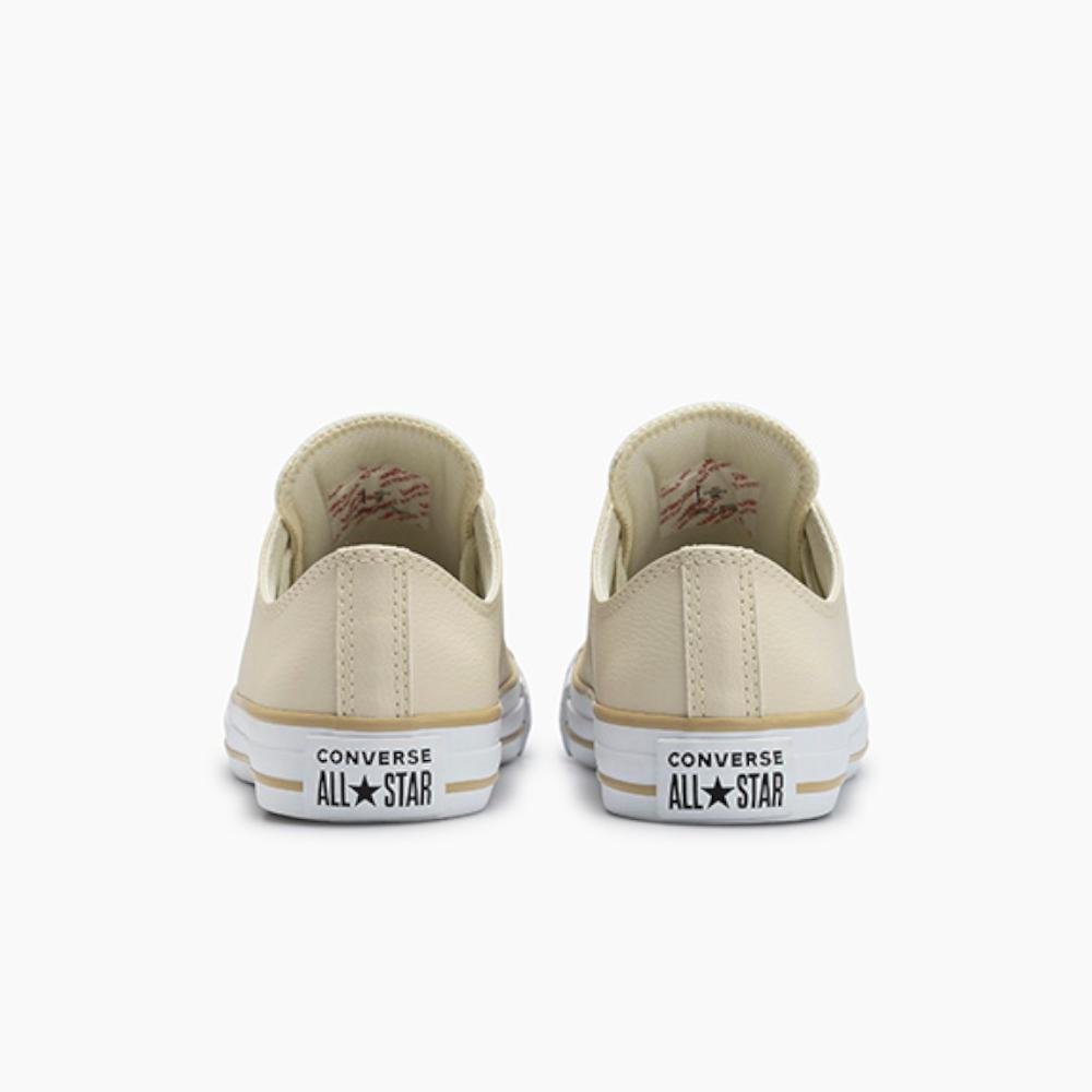 Tênis Chuck Taylor All Star Sintético Cano Baixo Bege Bege 6