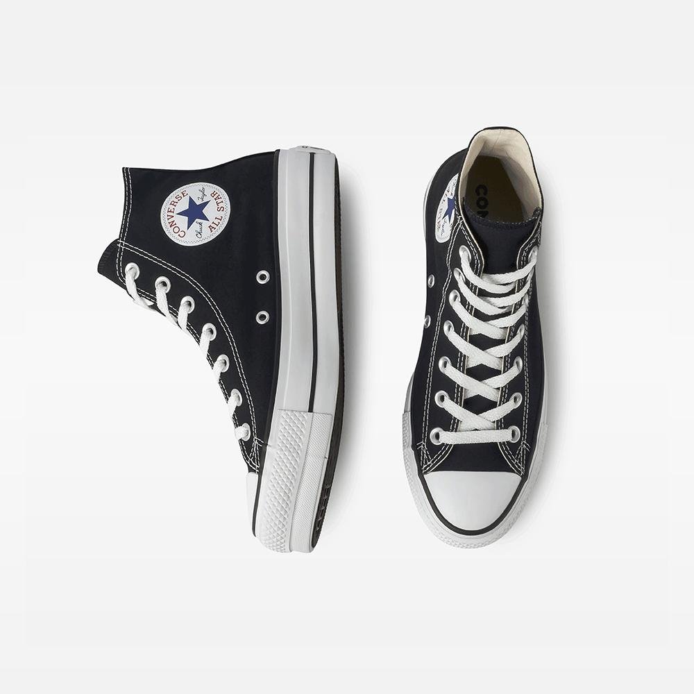 Tênis Chuck Taylor All Star Lift Canvas Cano Alto Preto Preto/Branco 2
