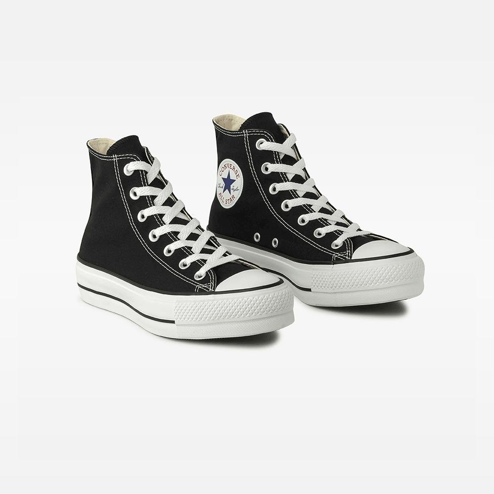 Tênis Chuck Taylor All Star Lift Canvas Cano Alto Preto Preto/Branco 4