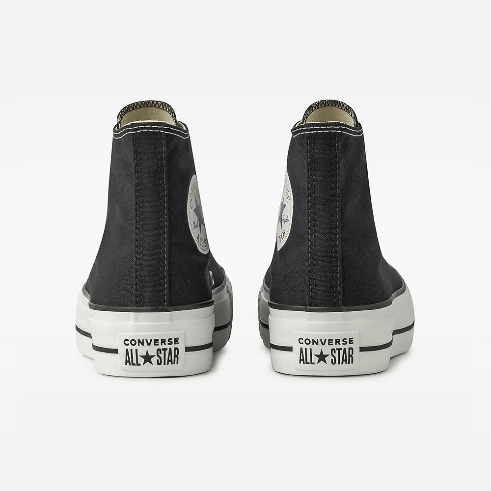 Tênis Chuck Taylor All Star Lift Canvas Cano Alto Preto Preto/Branco 7