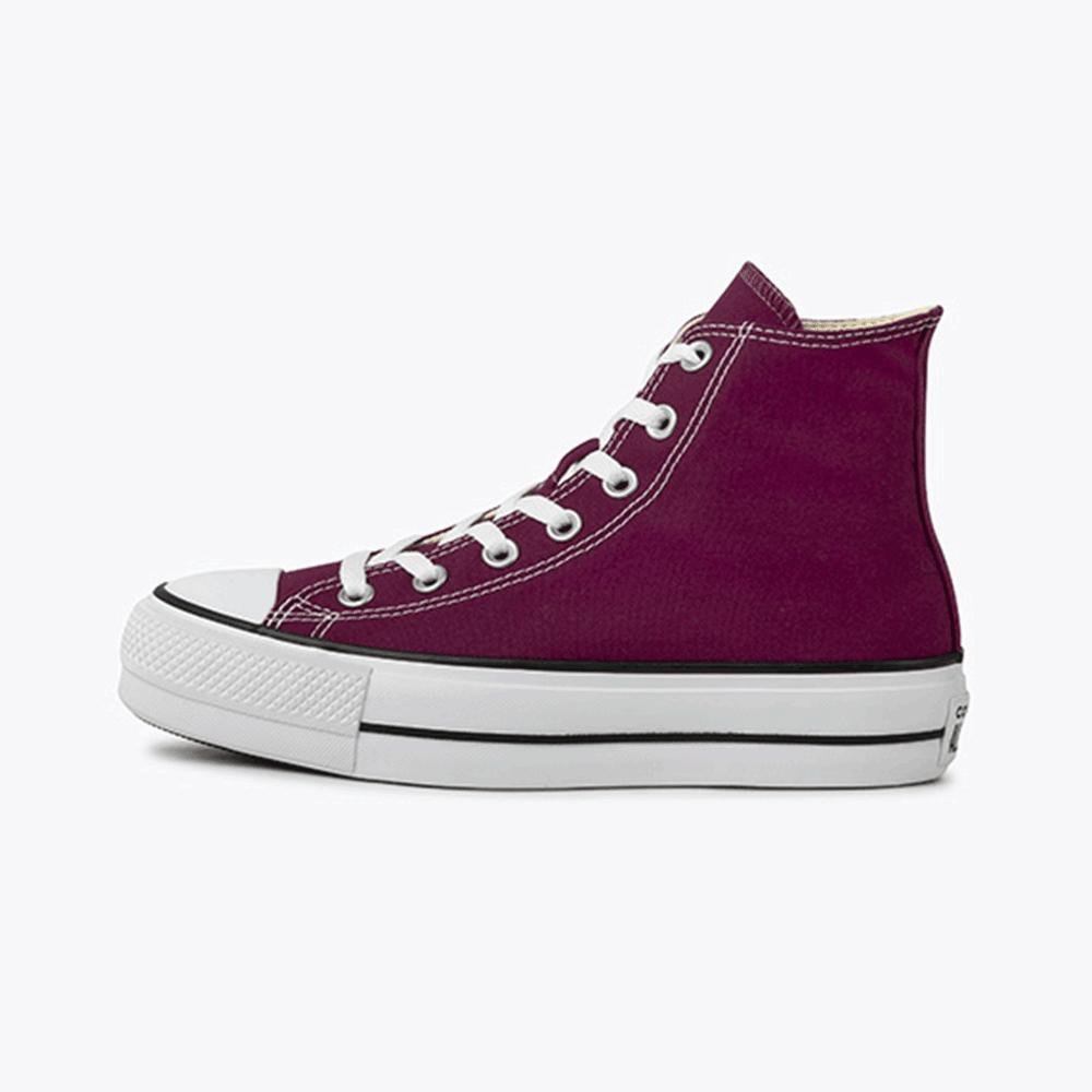 Tênis Chuck Taylor All Star Lift Canvas Cano Alto Bordo Bordo/Branco 5